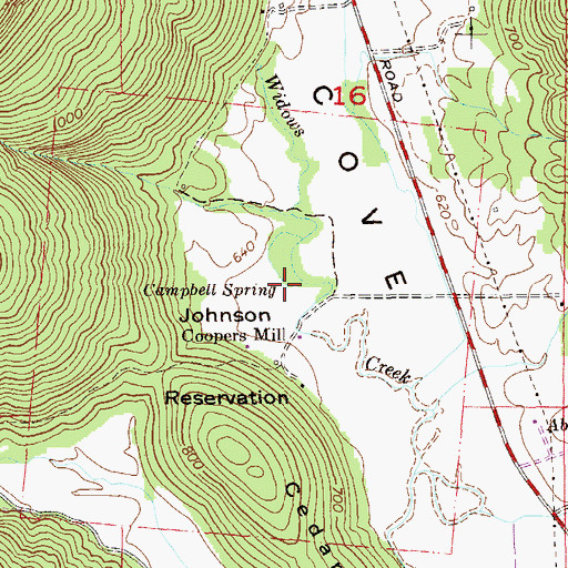 Topographic Map of Campbell Spring, AL
