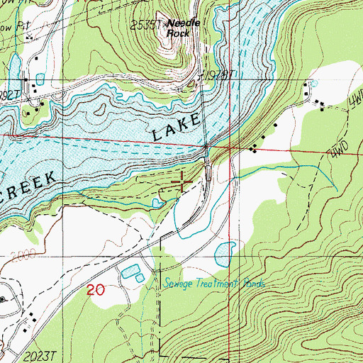 Topographic Map of Tie Creek, OR