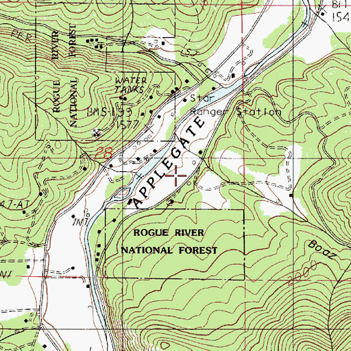 Topographic Map of Swayne Ditch, OR