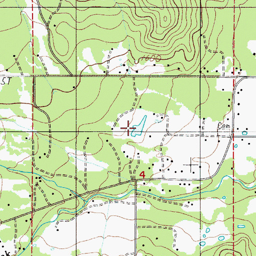 Topographic Map of Hartley Reservoir, OR