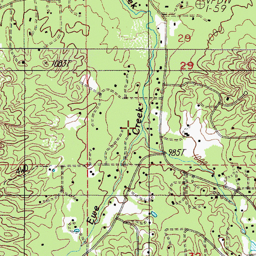 Topographic Map of Carter Creek, OR