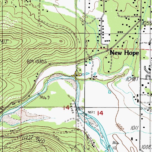 Topographic Map of Stringer Creek, OR