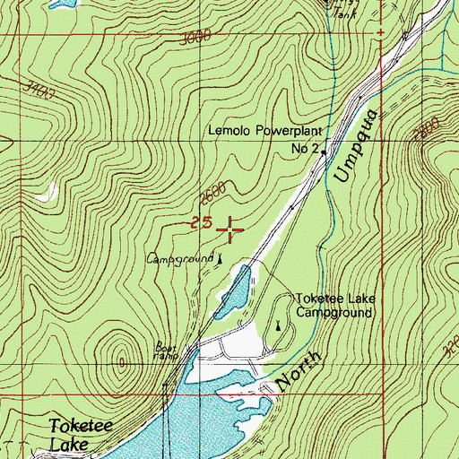 Topographic Map of Bridge Prairie, OR