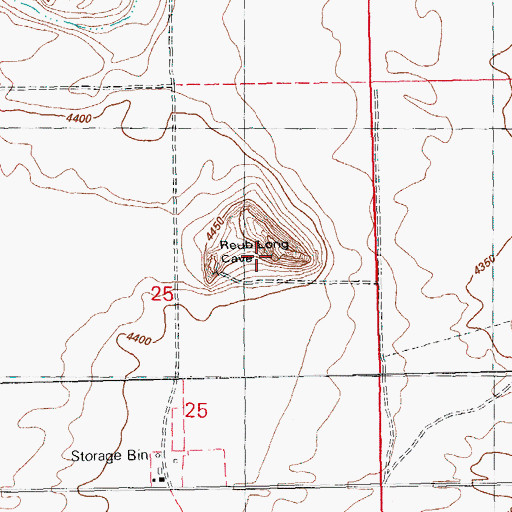 Topographic Map of Reub Long Butte, OR