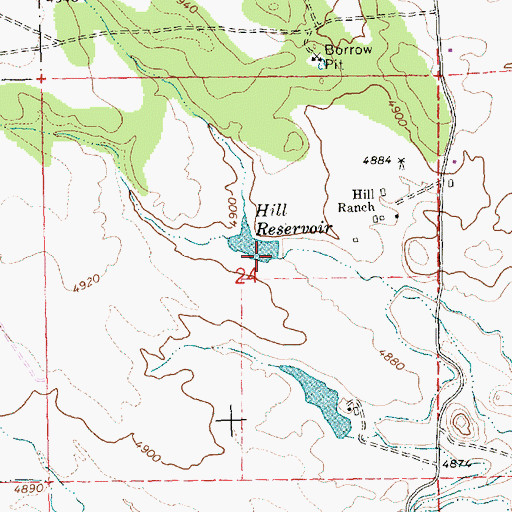 Topographic Map of Andy Hill Dam, OR