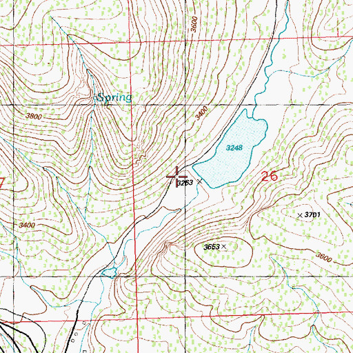 Topographic Map of Fisher Dam, OR
