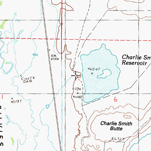 Topographic Map of Lake Pons Dam, OR