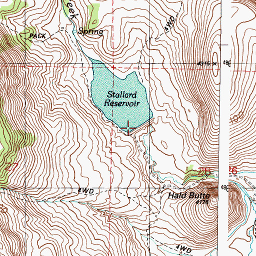 Topographic Map of Stallard Dam, OR