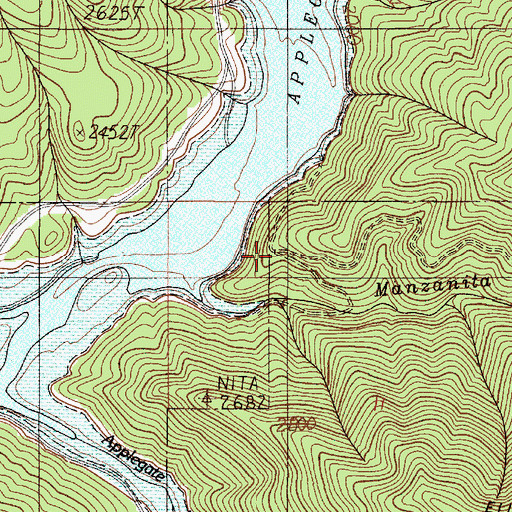 Topographic Map of Manzanita Trailhead, OR