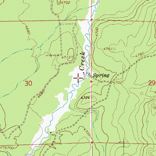 Topographic Map of JC Collins Ranch, OR