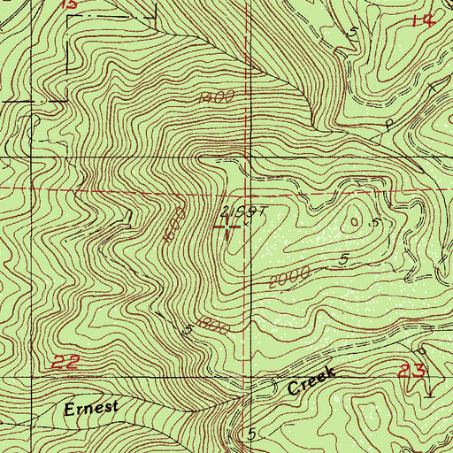 Topographic Map of Maddsens Knob, OR