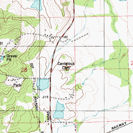 Topographic Map of Cantelous Cemetery, AL