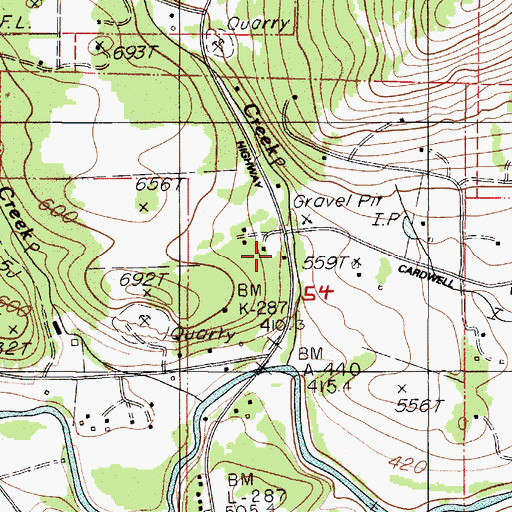 Topographic Map of Wren Forest Service Station, OR