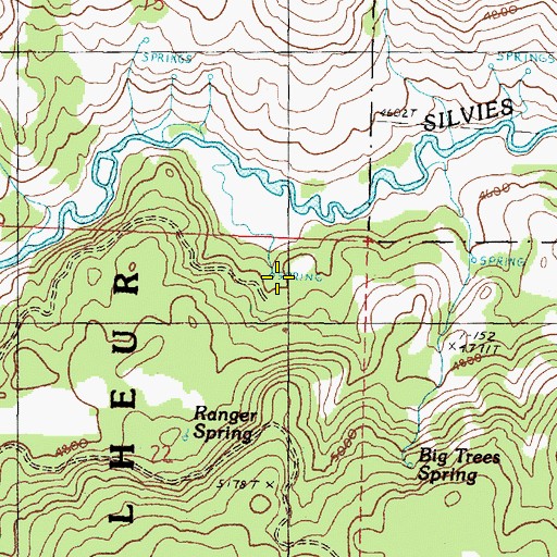 Topographic Map of Smith Spring, OR