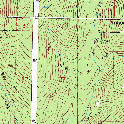 Topographic Map of Snowshoe Camp, OR