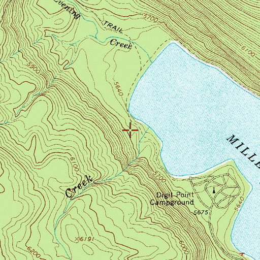 Topographic Map of Digit Point Trailhead, OR