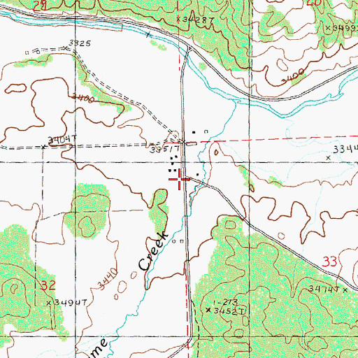Topographic Map of R Knox Ranch, OR