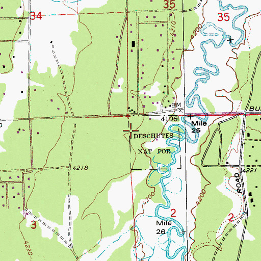 Topographic Map of Rosland Campground, OR