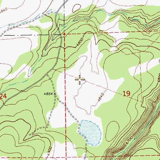 Topographic Map of Chase Spring Administrative Study Plot, OR
