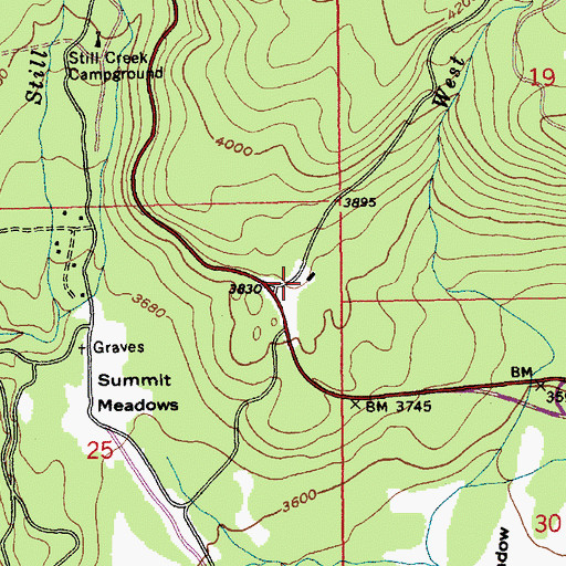 Topographic Map of Snow Bunny Lodge, OR