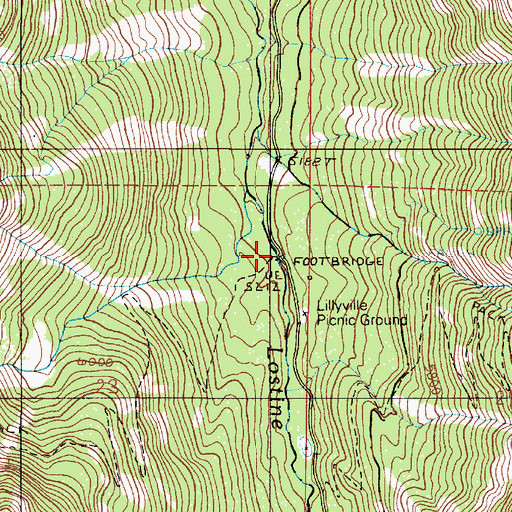 Topographic Map of Lillyville Trailhead, OR