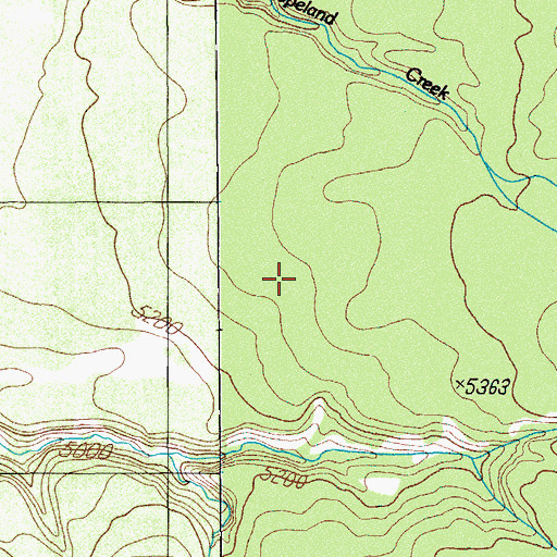 Topographic Map of Bybee Meadow Trail, OR
