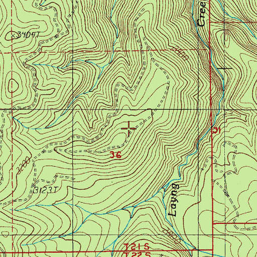 Topographic Map of Kelly Ridge, OR