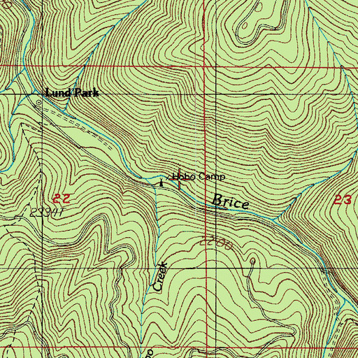 Topographic Map of Hobo Creek Recreation Site, OR