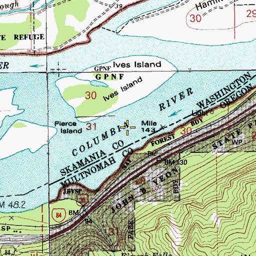 Topographic Map of Warrendale Upper Range, OR