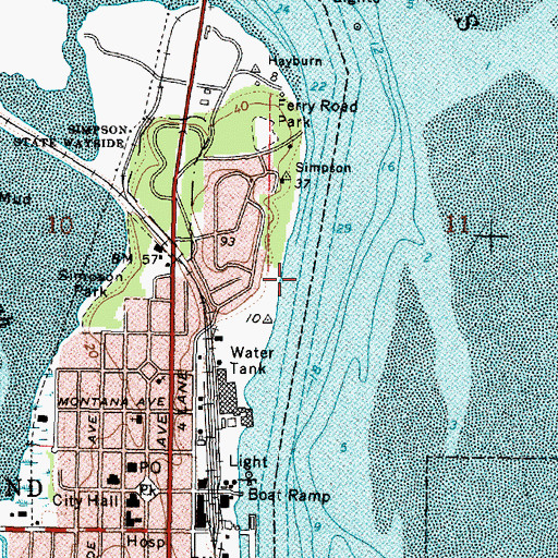 Topographic Map of North Bend Range, OR