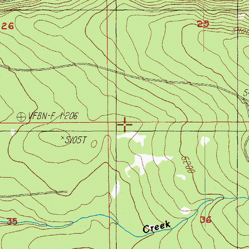 Topographic Map of Log Camp, OR
