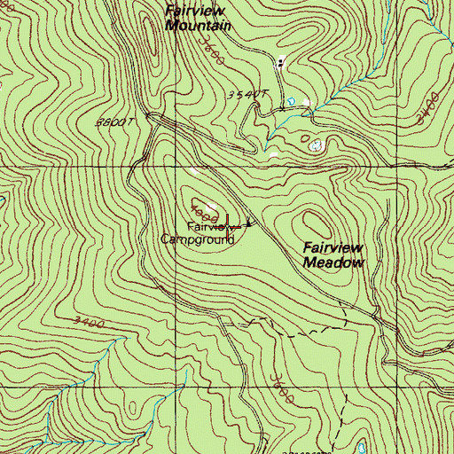 Topographic Map of Fairview Camp, OR