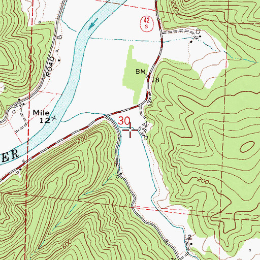 Topographic Map of Lampa Creek Cemetery, OR