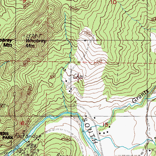Topographic Map of Neal Cemetery, OR