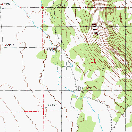 Topographic Map of Williams Reservoir, OR