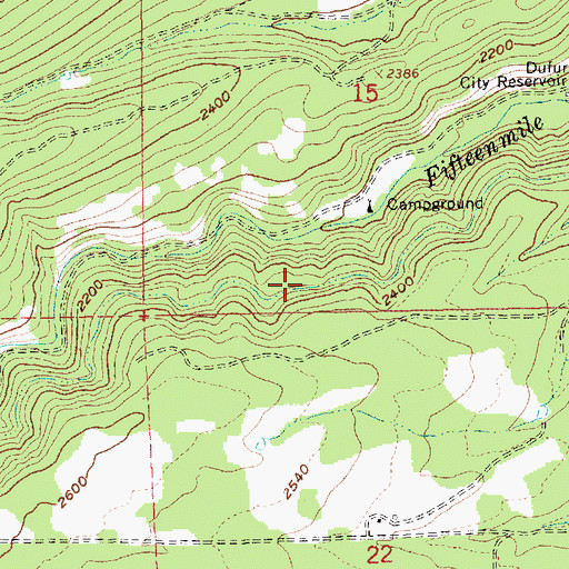 Topographic Map of Orchard Ridge Ditch, OR
