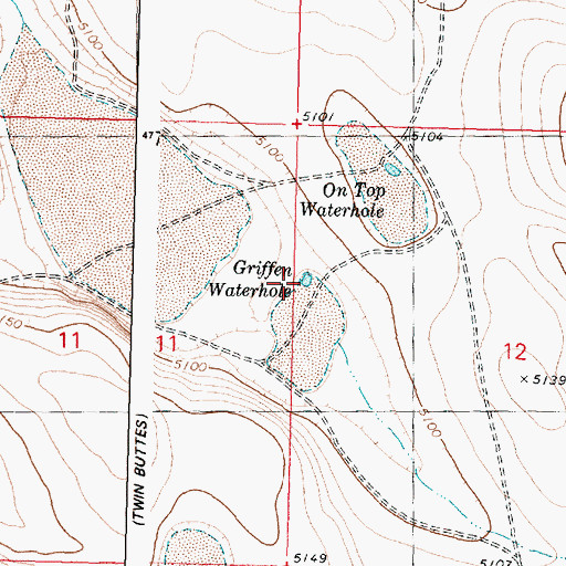Topographic Map of Griffen Waterhole, OR
