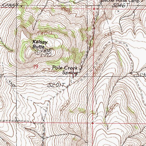 Topographic Map of Pole Creek Spring, OR