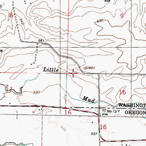 Topographic Map of Short Low Ditch, OR