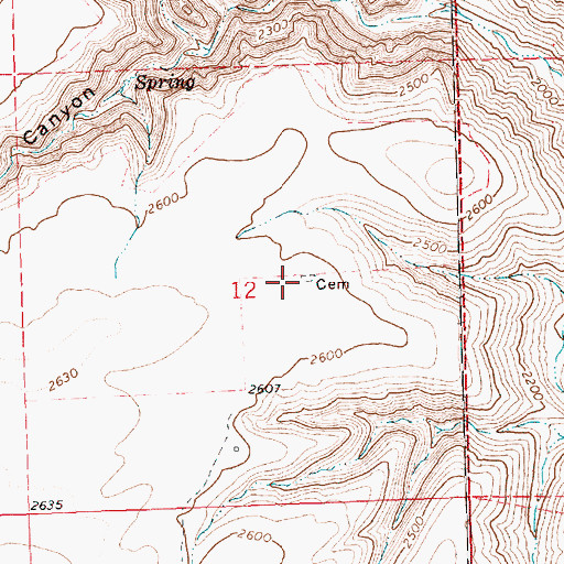 Topographic Map of Daugherty Family Cemetery, OR