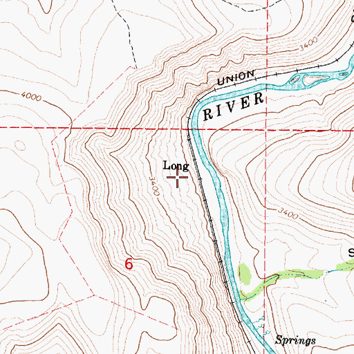Topographic Map of Long, OR