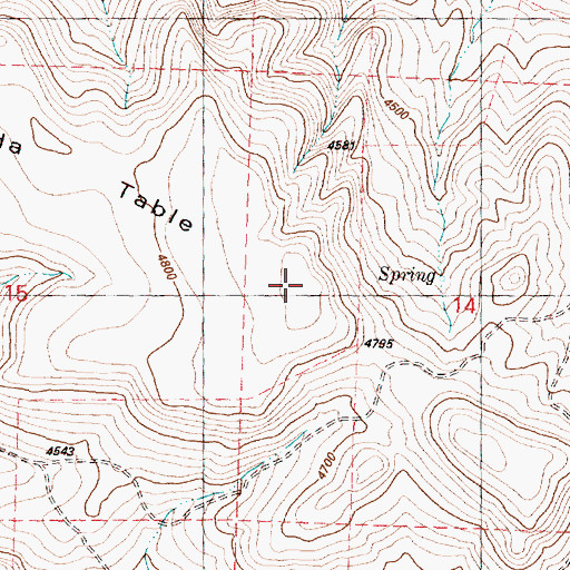 Topographic Map of Soda Table, OR