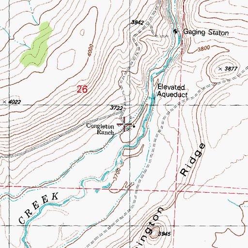 Topographic Map of Congleton Ranch, OR