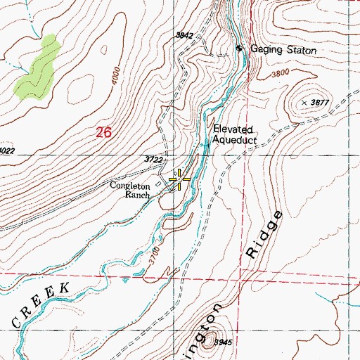 Topographic Map of Congleton Ranch, OR
