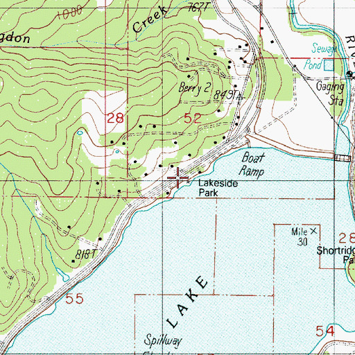 Topographic Map of Lakeside Park, OR