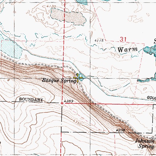 Topographic Map of Basque Spring, OR