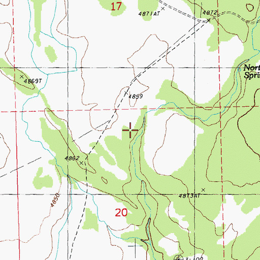 Topographic Map of Spreader Reservoir, OR