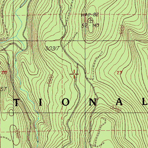 Topographic Map of Molalla Trail, OR