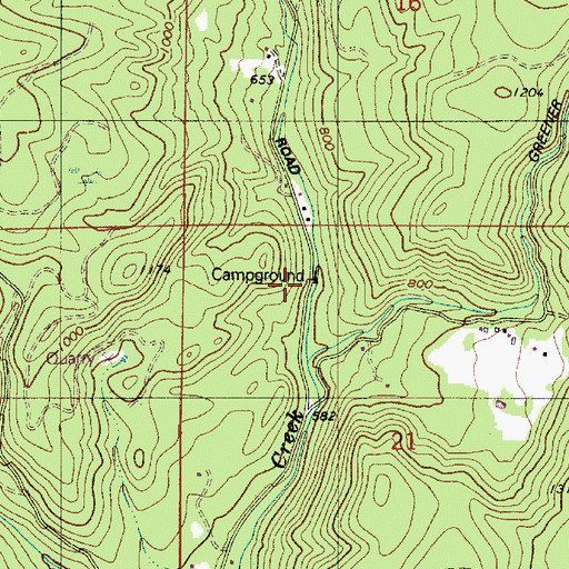 Topographic Map of Little Bend Park (historical), OR