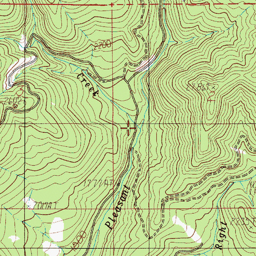 Topographic Map of Boulder Creek, OR